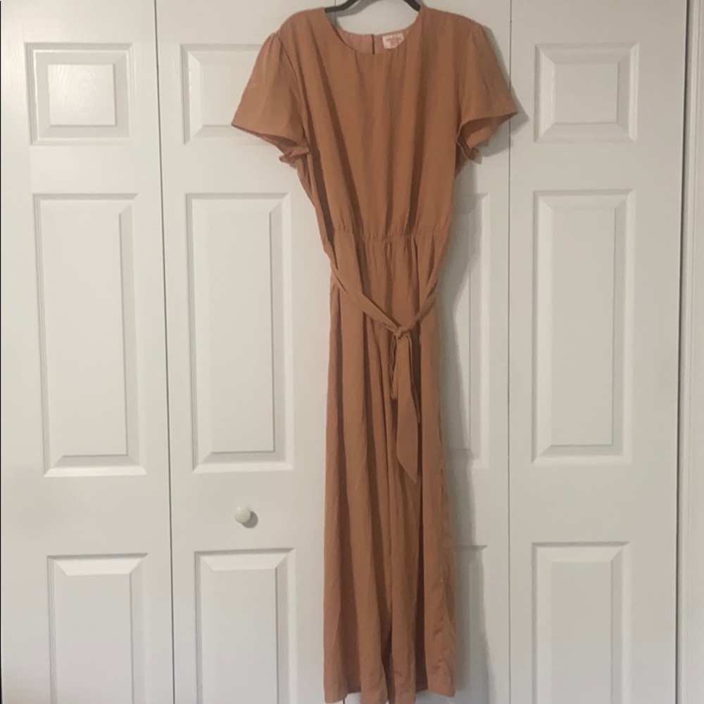 Orangey Shirt sleeve long jumper